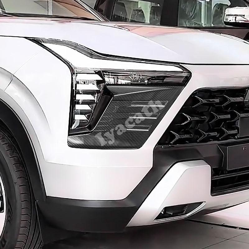 For Mitsubishi Xforce Outlander Sport 2025 2026 Exterior ABS Black Front  Bumper Fender Foglamp  Rear Fog Light  Eyebrow Cover