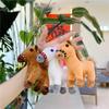 Creative Cartoon Horse Plush Doll Keychain Fuzzy Doll Backpack Accessory Cute Bag Pendant