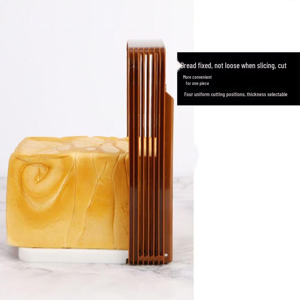 Coffee Color Toast Bread Slicer Rack - Household Cutting Tool for Baking