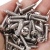 100/10Pcs Screws Pointed Self-Tapping Round Head Fastener Screw Hardware Fixing Maintenance Assembly Furniture Installation Tool
