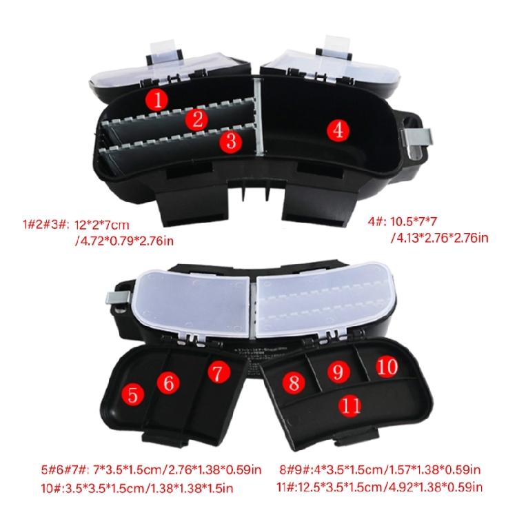 Quickly Access Fishing Lures Holder Reinforced Plastic Structure and Antislip Clasps for Prolonged Outdoor Use