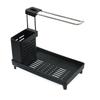 2025+ Kitchen Sink Organizer Bathroom Organizer with Drip Tray Towel Holder for Sponge, Brushes Kitchen and Bathroom