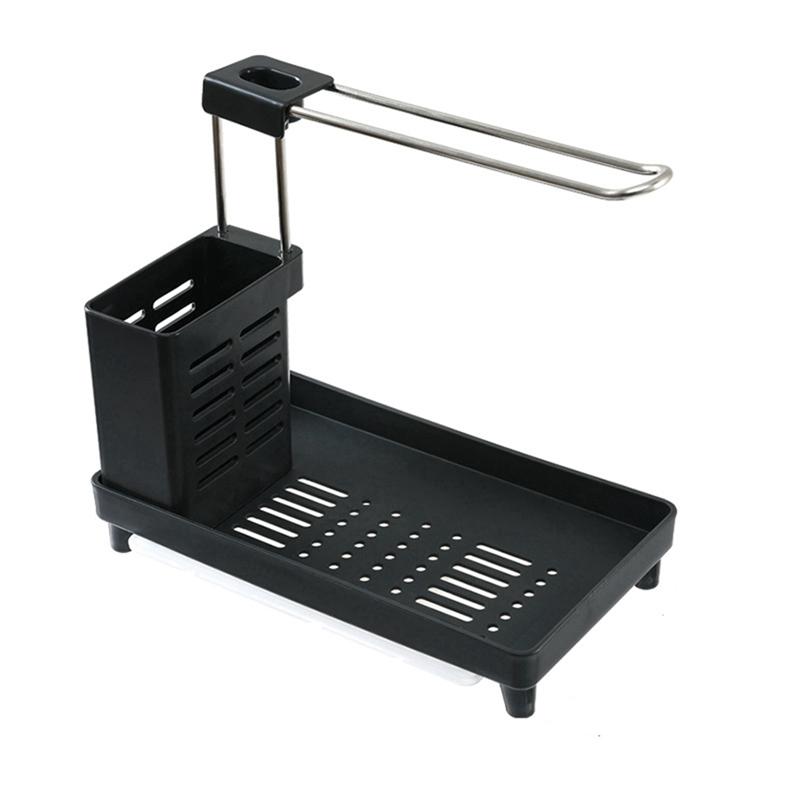 

2025+ Kitchen Sink Organizer Bathroom Organizer with Drip Tray Towel Holder for Sponge, Brushes Kitchen and Bathroom China Mainland