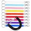 10 Piece Spiral Elastic Plastic Spring Ring Keychain Lanyard Portable Key Wallet Mobile Phone Pendant