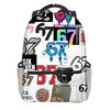 Hip Hop Kpop Νεανικές Σχολικές Τσάντες Unisex 67 έξι επτά Τσάντες Ταξιδιού 3D Εκτύπωση Oxford Αδιάβροχες Σακίδια Πλάτης για Σημειωματάρια