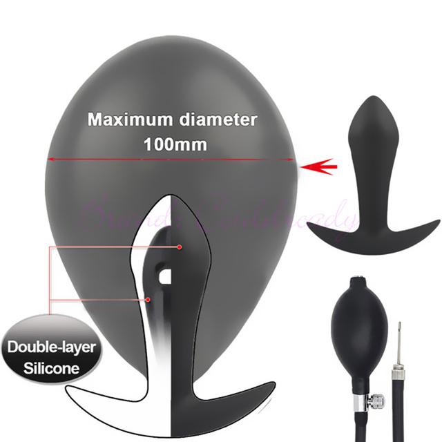 Go Out Inflatable Anal Plug Dilator Expandable Dildo Pump Silicone Huge Anus Butt Prostate Massager Ass Sex Toy For