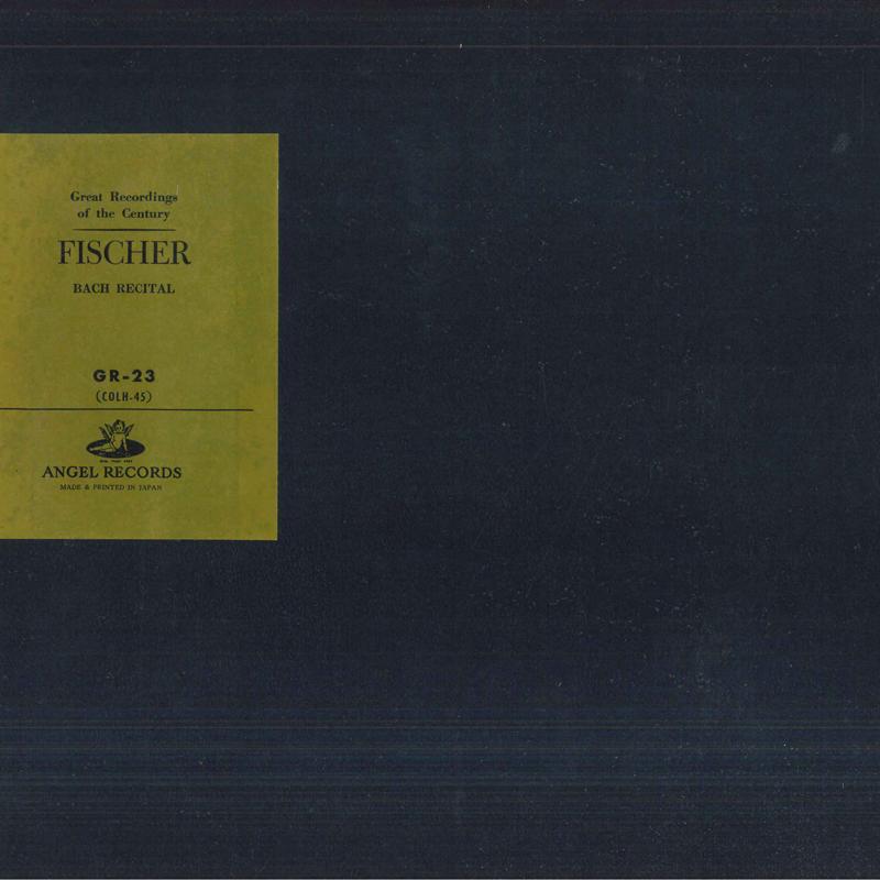 

LP Record EDWIN FISCHER - Bach Recital GR23 ANGEL Japan Classical Used