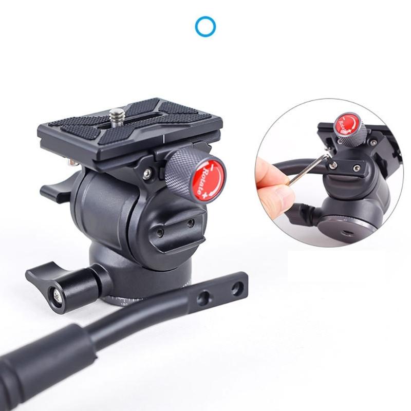 Mini Hydraulic Damping Ball Head Tripod Mount For DSLR Mirrorless Camera 360 Panoramic Shoot Lightweight Aluminum Alloy