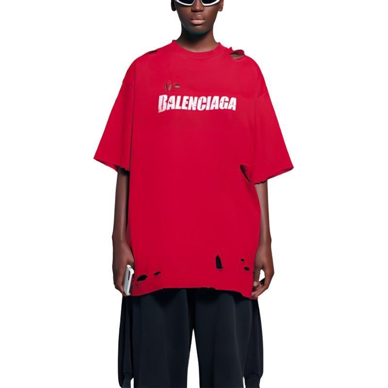 Balenciaga Kšiltovky Zničené Plochá Země Tričko 651795TKVB86295