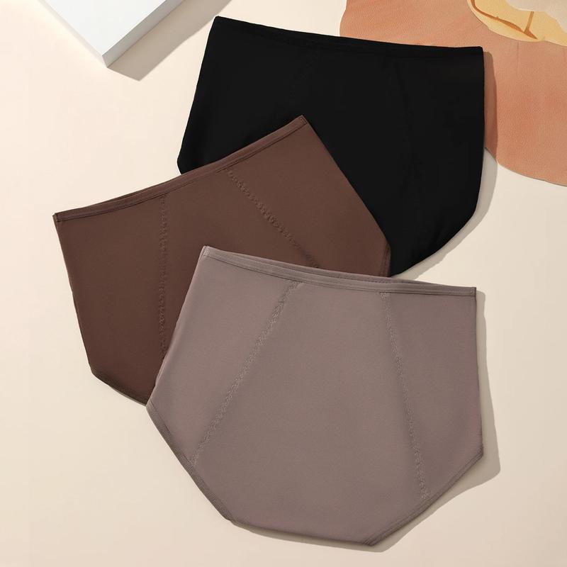 Baumwoll-Damenunterwäsche mit hohem Bund, auslaufsichere Menstruationshosen, breiter Perioden-Slip, physiologische Übergröße M-4XL, Damen-Slips