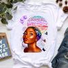 They Whispered To Her You Can'T Withstand The Storm She Whispered Back I Am The Storm Print T-Shirt Women Black Girl Magic Shir