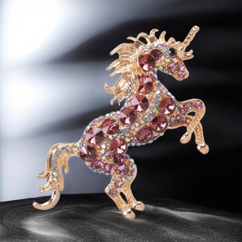 Elegant Unicorns Brooch For Women Portable Alloy Jewelry Accessory for Daily Wear and Special Occasions
