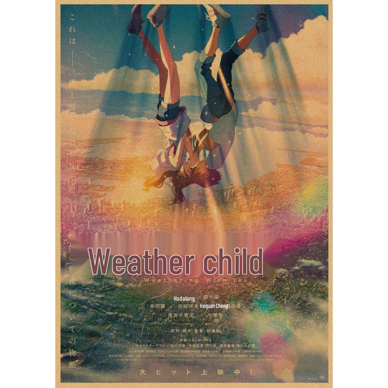 Large Decorative Weathering with You Anime Retro Kraft Poster Wall Art