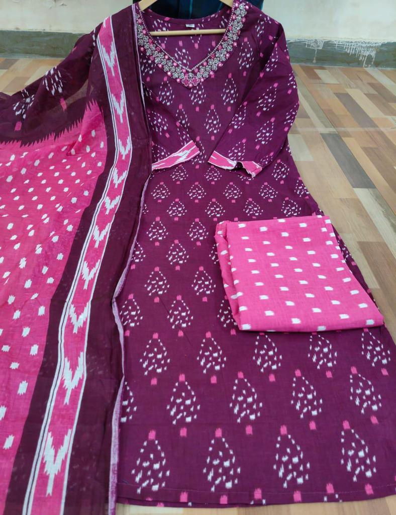 Beautiful Designer Party Wear Kurta Pant Dupatta Set Indian Pakistani Bollywood Tunic Kurti Salwar Suit