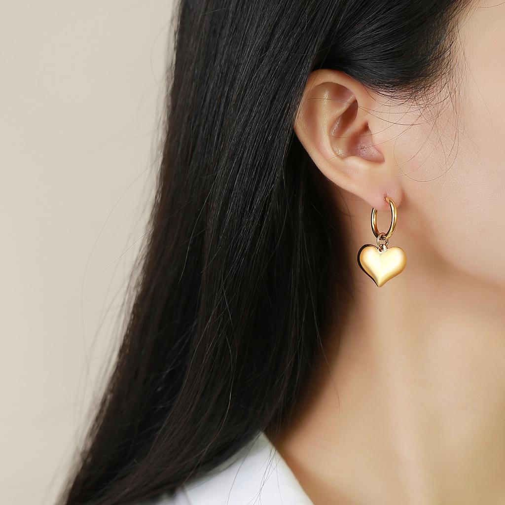 Stainless Steel Earrings Star Heart Flower Twist Pentagram Hollow Earrings Gold Earrings Ladies Jewelry