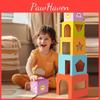 Wooden Educational Stacking Blocks Set For Toddlers With Geometric Shapes And Cognitive Play