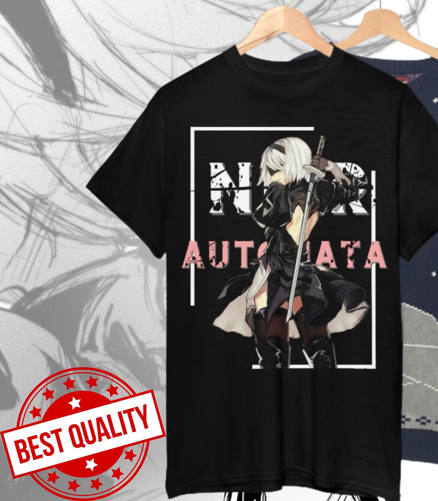 

Nier Automata 2B Футболка Япония Аниме футболка Ps4 Игра Косплей Манга Ecchi Waifu XL
