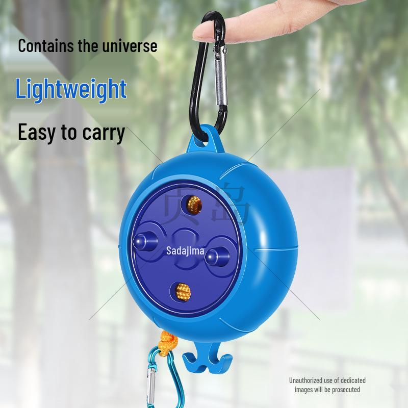 Compact 8m/10m Portable Travel Clothesline for Outdoor, Dorm, or Hotel Use