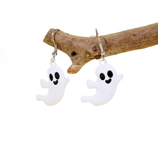 1 Pair Halloween Earrings Bat Ghost Hand Spider Pumpkin Ghost Black Cat Shape Drop Earrings Jewelry Accessories