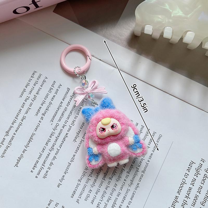 Cute Plush Keychains Party Gifts Kawaii Keychain Phone Chain New Year Xmas Party Favors Gift Baby Face Cute Aesthetic Keychain