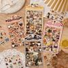 Kawaii Plush Story 4 Sheets Sticky Notes Pack Cute Stationery Stickers for Planner Diary Scrapbook Decorative Aesthetic Stickers
