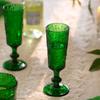 PEKJI Green Wine Glass Cocktail Glass Modern Vintage Wine Tumbler for Red and White Wine for Home bar