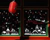 Christmas Ice & Snow Town Window Decal - Warm & Romantic Sticker XH-0731