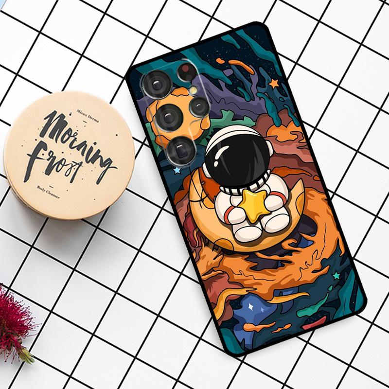 Star Astronaut Cute Case For Samsung Galaxy S21 S22 S23 S24 S25 Ultra S9 S10 S25 Plus S25 FE S20 FE Phone Cover