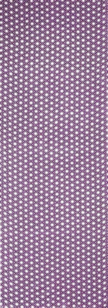 Dyeing Anbo Soft Gauze Tenugui Medium Authentic Dyed Cotton with Hemmed Made in 35cm x 100cm "Asanoha Grape" 100% Edges, Japan,