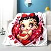 Betty Boop Pattern Blanket for Home Decoration, Bed, Sofa, Car Travel, Camping, Suitable for All Seasons, Birthday Christmas Gift