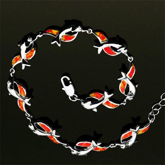 Bracelet Dolphin Charm Jewelry Gift Alloy Women Fashion Dolphin Chain Bracelet for Banquet Party