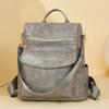 Backpack Female Retro Fashion Schoolbag PU Casual Middle-aged Backpack