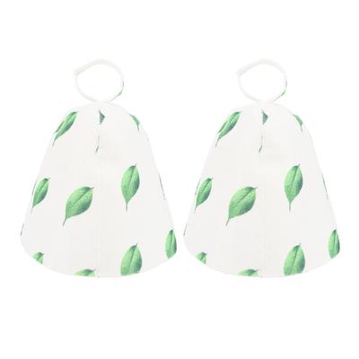 2Pcs Sauna Hat Elastic Breathable Strong Absorbent Heat Insulating Reusable Sauna Cap Steam Bath