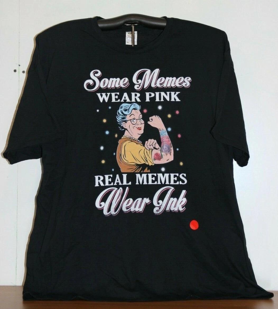 Some Memes WEAR PINK - REAL MEMES Wear Ink 100% Cotton T-shirt Mens Tees Top 3XL, Black S