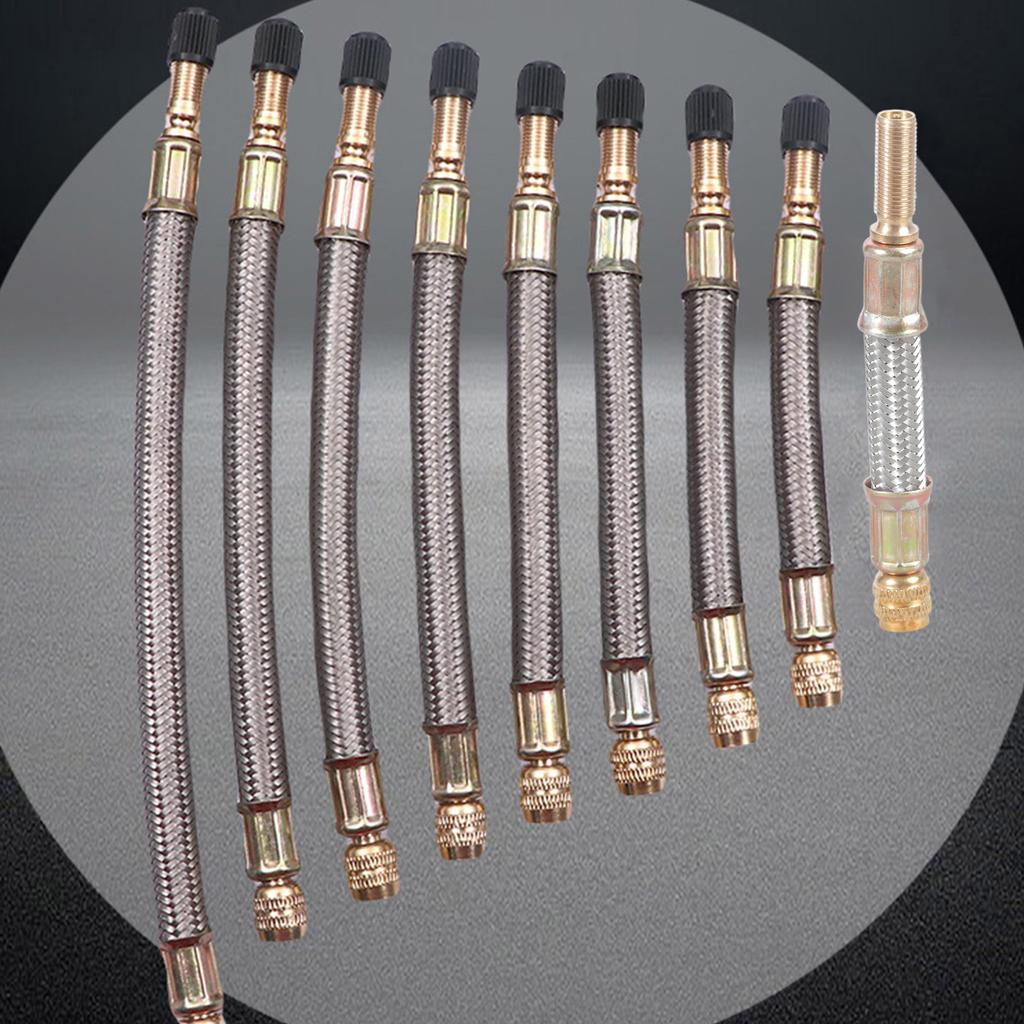 Tire Inflator Extension Tube Tyre Pump Quick Inflation Chuck Adapter Hose Quick-Inflation Clip Connector Braided Tube