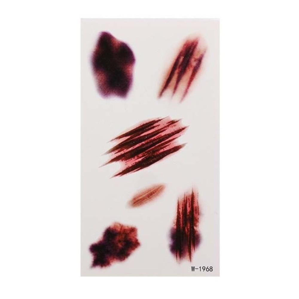 Bloody Makeup Halloween Tattoo Stickers Waterproof Body Art Scar Decals  Haunted House