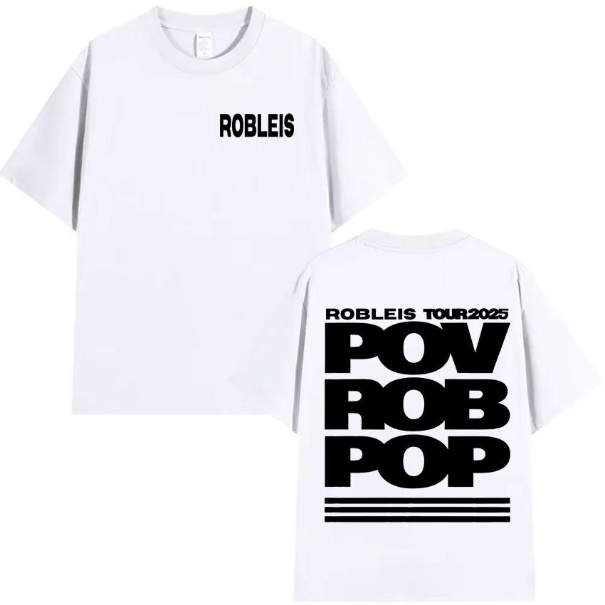Rapper Robleis NEW Album Pop Music 2025 Merch T Shirts Mens Women Teenagers Fashion Tshirts Y2K Casual Cozy Cotton Tee Shirts