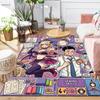 Household Area Rug, Trendy Cartoon Anime Printed Non slip Washable Soft Floor Mat for Kitchen Bedroom Living Room THW