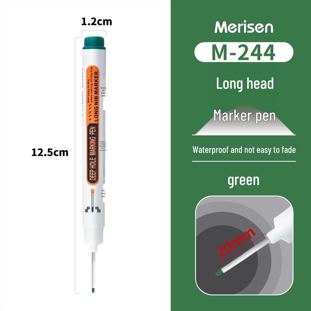 Long Nozzle Quick-Drying Oil-Based Marking Pen for Woodworking and Tile