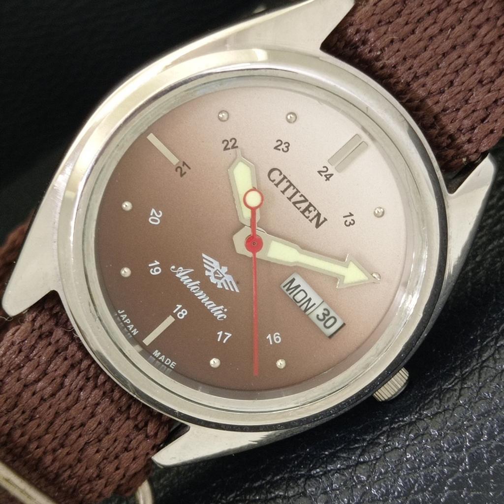 

ВИНТАЖНЫЕ АВТОМАТИЧЕСКИЕ ЧАСЫ CITIZEN 8200 ЯПОНИЯ МУЖСКИЕ С КОРИЧНЕВЫМ ЦИФЕРБЛАТОМ a500273-2 R151b-a500273