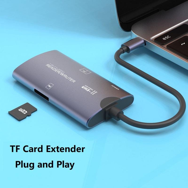 TF CF Memory Card Reader 2 in 1 USB Type-C to CF Micro SD Card Adapter for Compact Flash iPhone 17 16 15 Samsung Realme Etc 3
