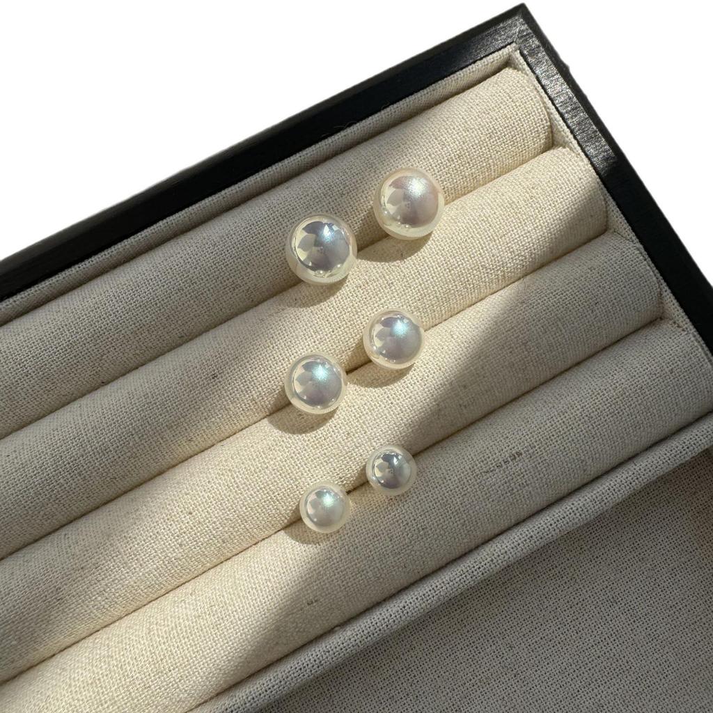 Akoya Sea-Inspired High Shine Pearl Earrings with Silver Posts