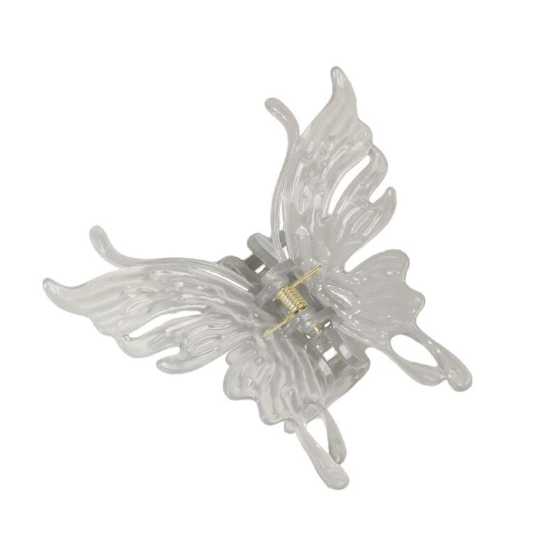 Large Butterfly Decorative Hair Clip, Women's Hair Claw Sweet Fairy Butterfly Hair Clip, Multi-Color Transparent Acrylic Hair