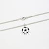 Silver 925 Soccer Ball Child Lost Prevention Necklace