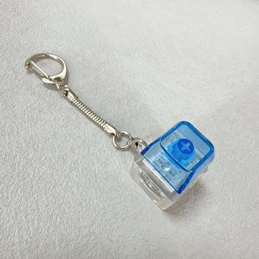Mechanical Keyboard Keycap Stress Relief Keychain Led Bag Charm Lightweight Click Fidget Key Ring For Office Stress