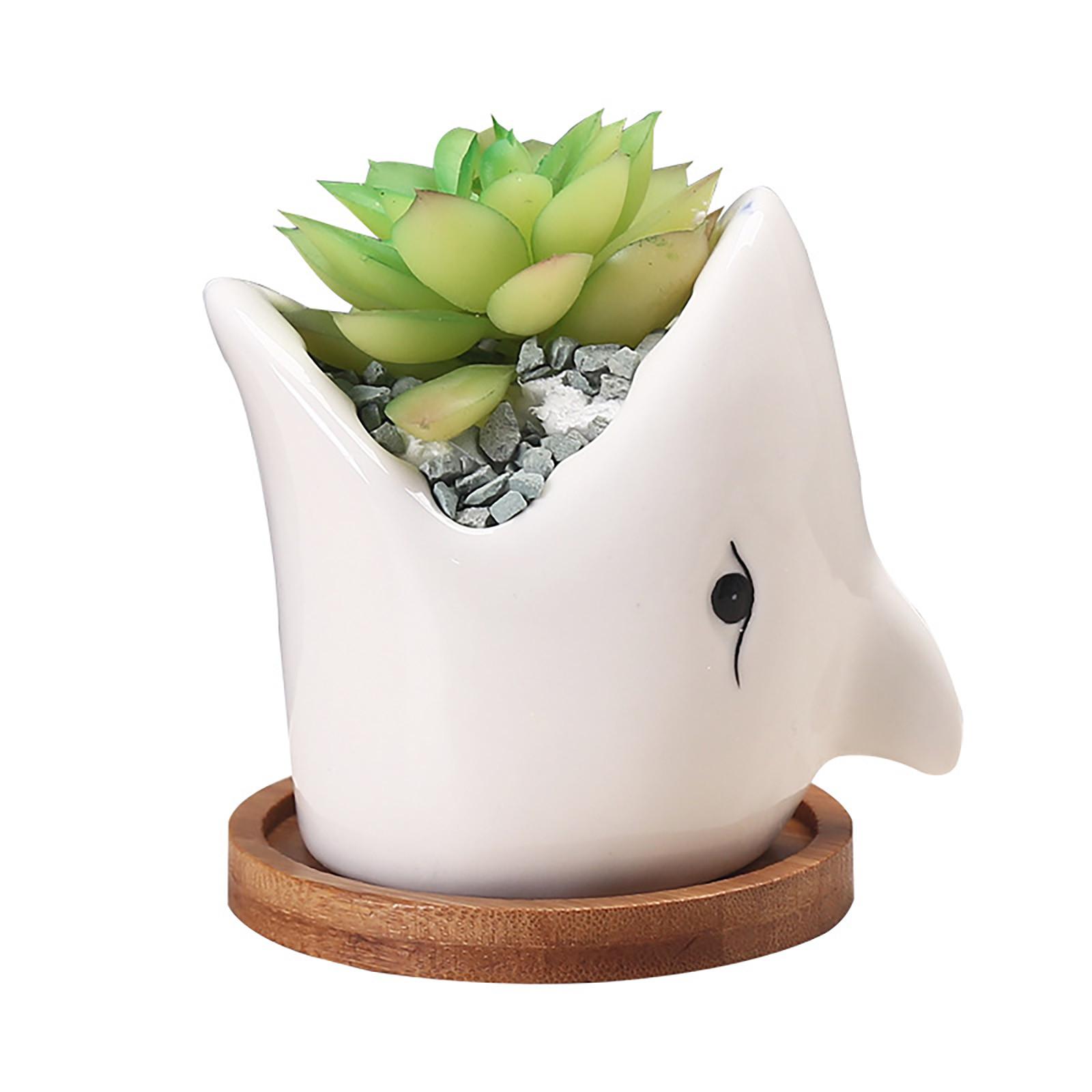 

Cactus Cartoon Cute Personality Ornament Ceramic Flowerpot білий