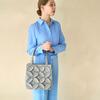 Suin Leaf Square Tote Bag - Light Gray