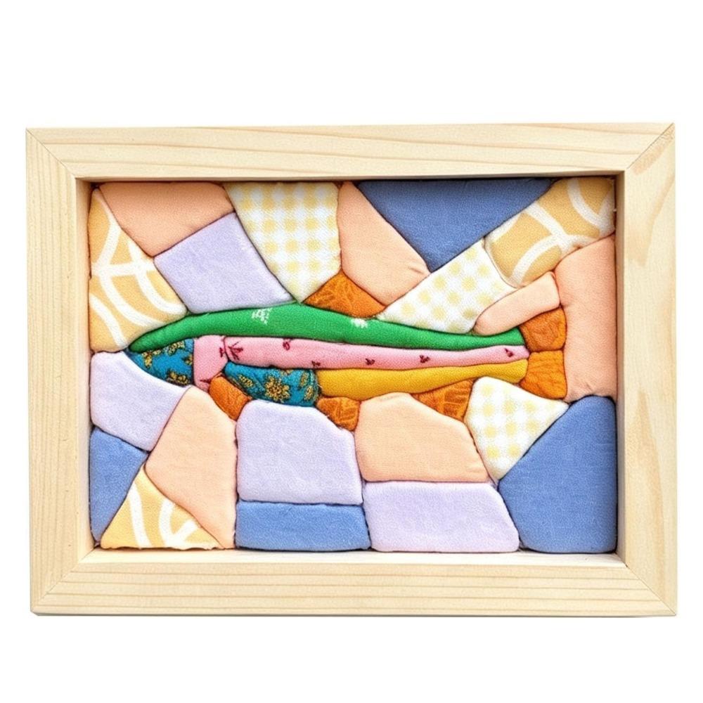 Wycinanki z tkaniny Kinusaiga Zestaw do artystycznego tworzenia z tkaniny Rękodzieło DIY Craft Artystyczne tworzenie z tkaniny Kinusaiga Dekoracja domu 5 beige