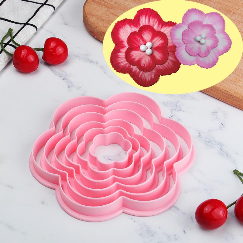 

Формочки для печенья в виде пятиконечной звезды, сердца, цветка сливы и ананаса для рождественской выпечки