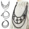 Pants Chain with Hollowed  Cross Wallet Chain Adult Jeans Pocket Chain Hiphop Rock Style Chain for Fashion Enthusiasts
